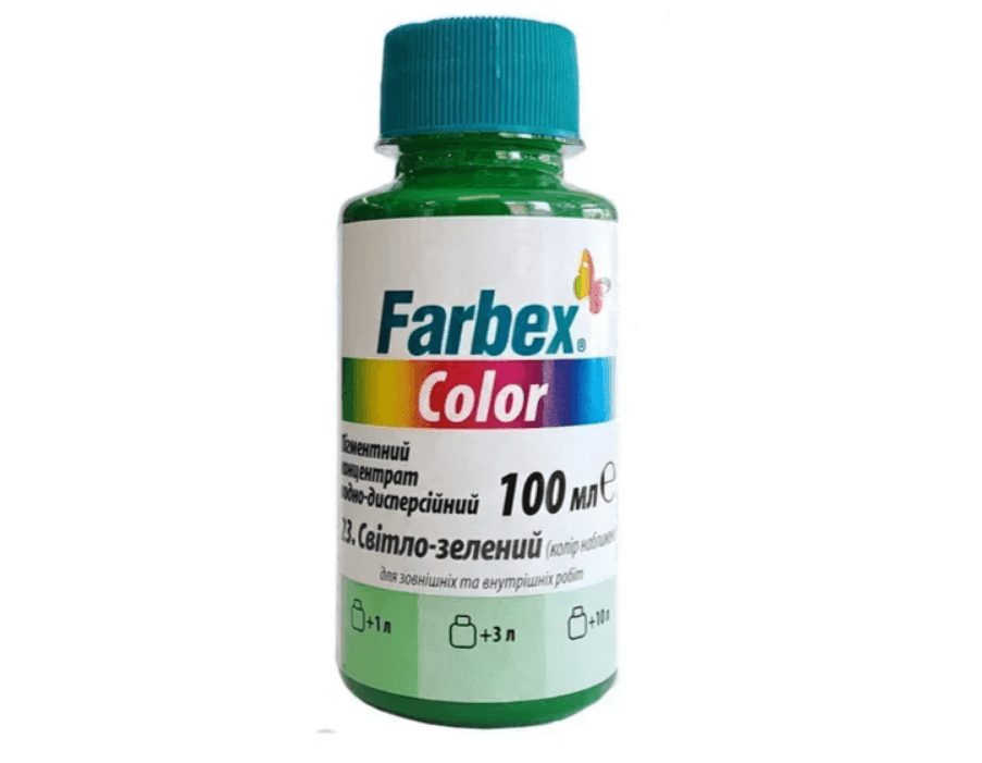 Водно-дисперсійний пігмент концентрат Farbex Color світло-зелений 100мл