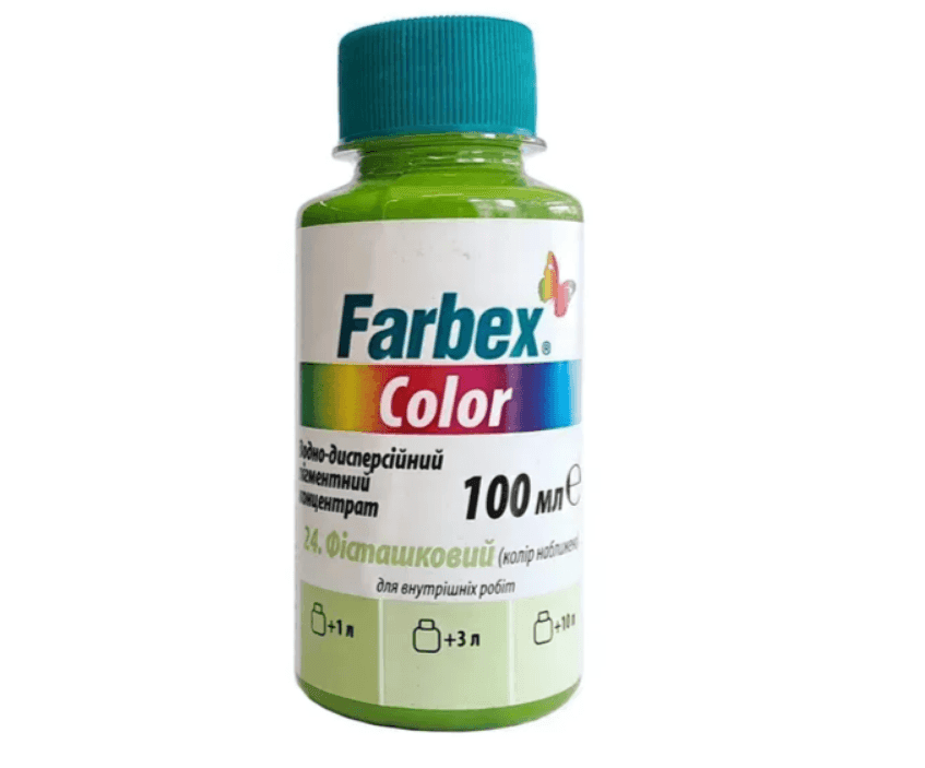 Водно-дисперсійний пігмент концентрат Farbex Color фісташковий 100мл