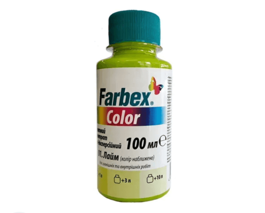 Водно-дисперсійний пігмент концентрат Farbex Color лайм 100мл