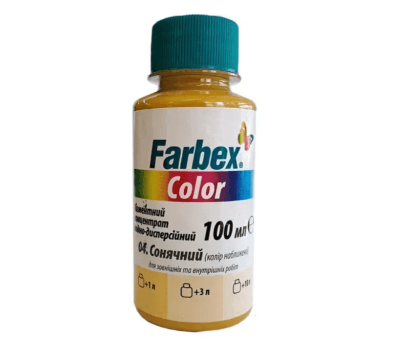 Водно-дисперсійний пігмент концентрат Farbex Color сонячний 100мл