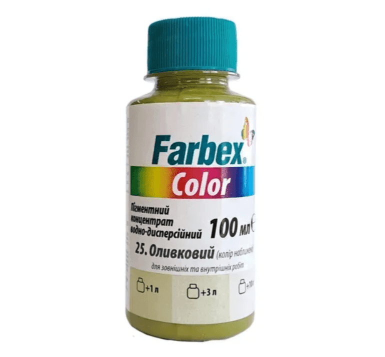 Водно-дисперсійний пігмент концентрат Farbex Color оливковий 100мл
