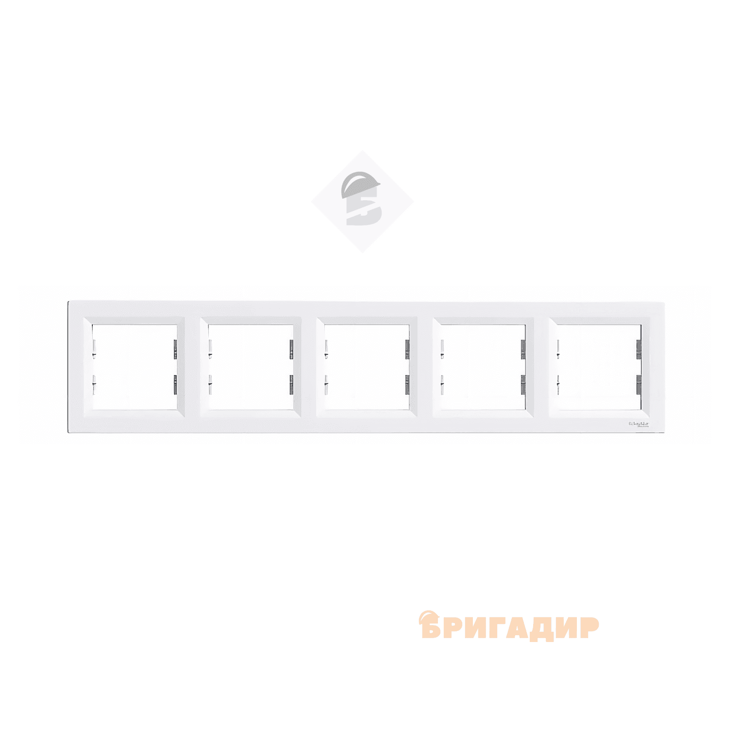 Рамка п'ятимісна горизонтальна біла Schneider ASFORA EPH5800521