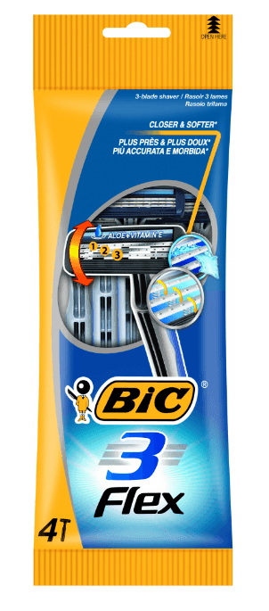 BIC 3 Flex ст.одноразовий 4шт  2524