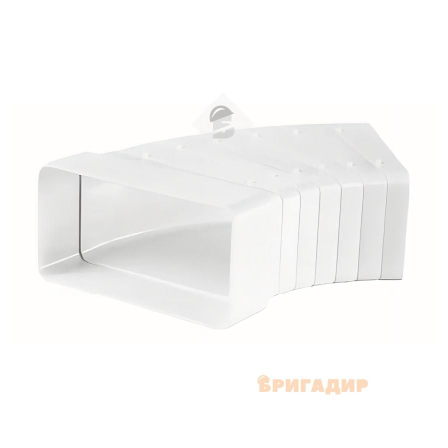 Коліно горизонтальне різнокутове 55*110мм