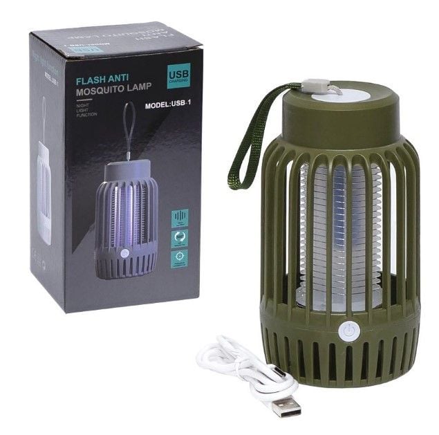 Антимоскітна лампа – пастка від комарів з акумулятором 1,3 W USB-1