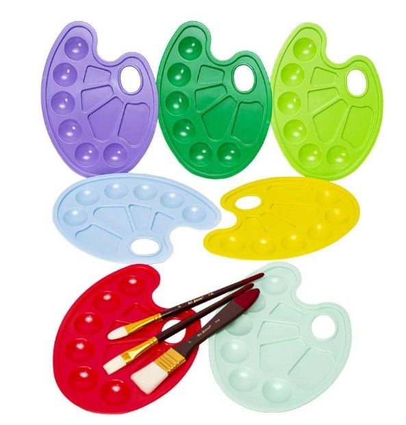 Палітра пластикова перламутрова  на 10 кольорів