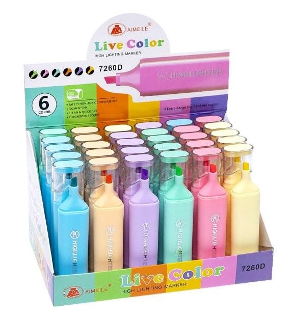 Текстовий маркер 7260D 6 кольорів по 6шт