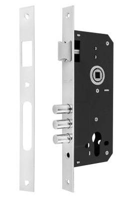 Замок HISAR ET 6005R-3R (85мм) 194-45 (945R-3R) SN з планкою