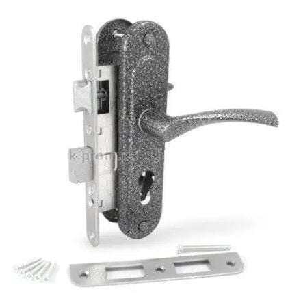 Комплект МС Замок + Ручка Аріко 55мм ЗВ4У Ч/С сіра