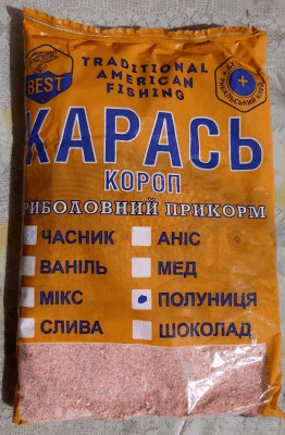Підгодовування Best короп/карас-полуниця 750г