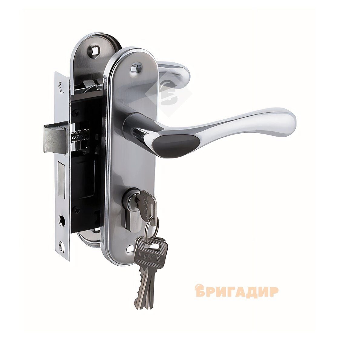 Ком FZB Замок+Цилінд+Ручка на планці ET-7140 50мм 15-15 AB