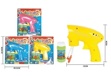 Мильні бульбашки арт. 609-1 (72шт/2)  пістолет 15 см, на планшетці