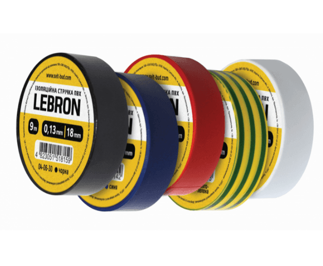 67-01-51 Ізострічка ПВХ Lebron 18 мм х 27м, чорна