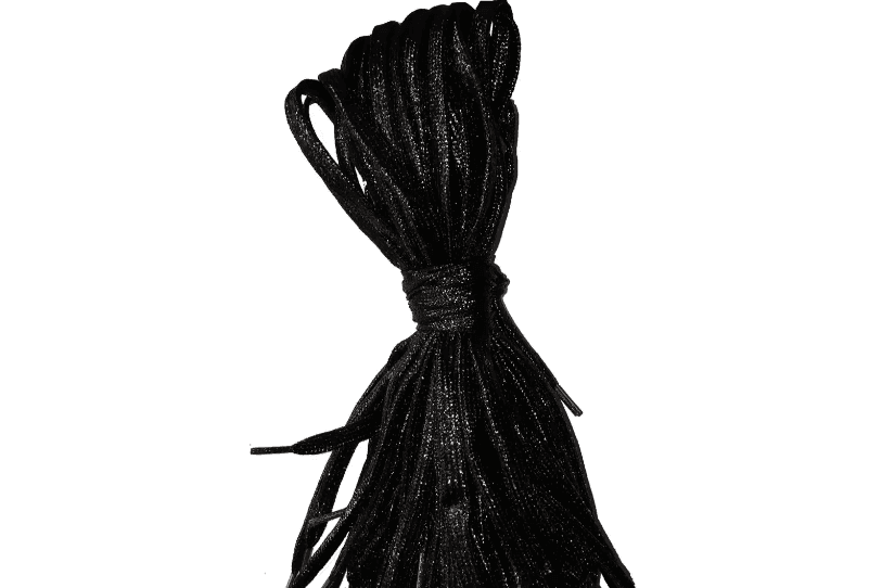 544744 Шнурки з люрексу плоскі 100см чорні