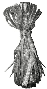 544750 Шнурки з люрексу плоскі 100см перлинні