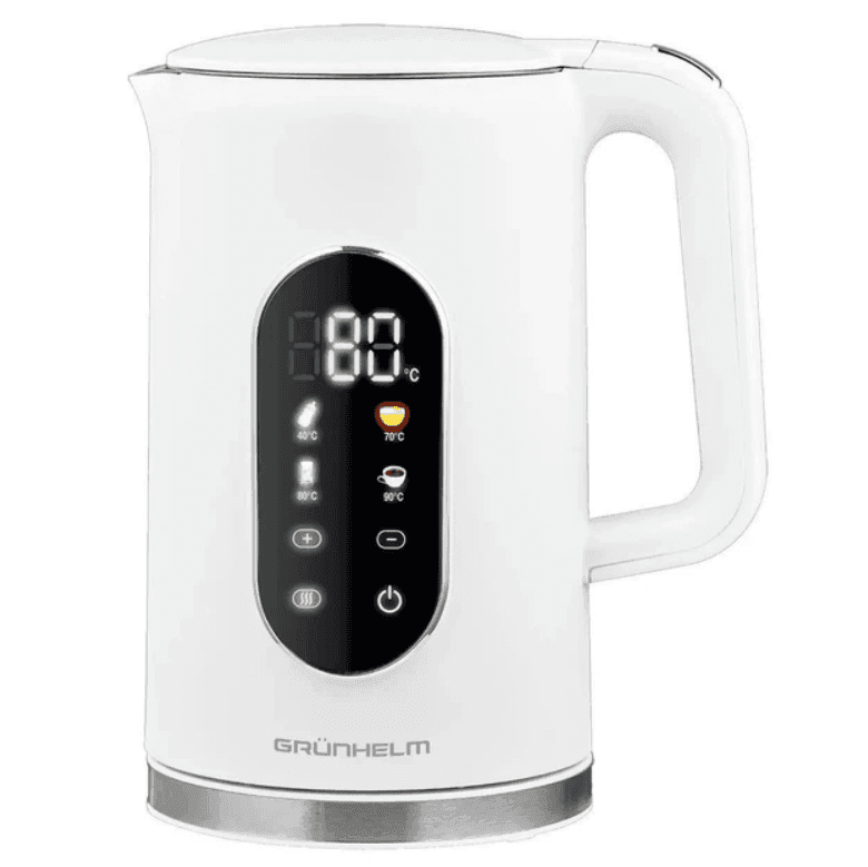 146657 Електрочайник GRUNHELM EKS-25030W(метал,білий) 1,7л,  2200  Вт,