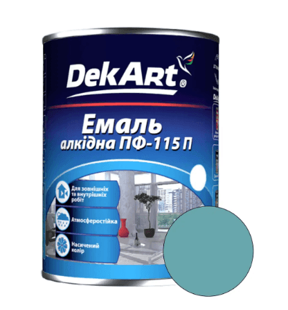 Емаль алкідна ПФ-115 блакитна ТМ Dekart -2.8 кг