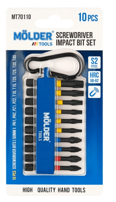 Набір біт ударних MOLDER 50мм 10шт 70110