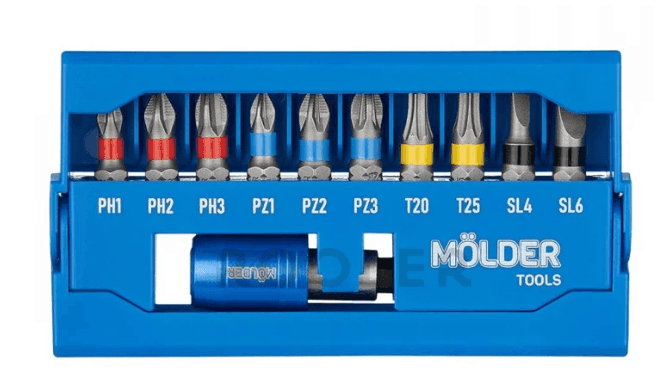 Набір біт з тримачем магнітним MOLDER 50мм 11шт 70010