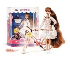 Лялька арт. KH23/019 (24шт/2)   Emily Romantic з велосипедом короб. 30*34*10  см