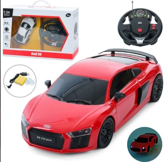 Машина р/к MZ арт. 27057 (24шт) Audi R8, 1:24 аккум,короб.26*14*10,5см