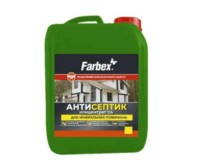 Антисептик для мінеральних поверхонь, коцентрат 1:4  ТМ "Farbex"-5л