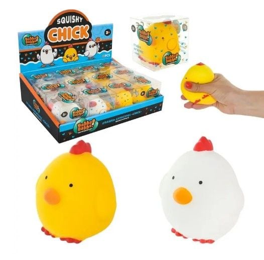 Антистрес YabbaDabba арт. YD2514 (96шт) курчата 2 види 12шт дисплей бокс 24х18х7 см