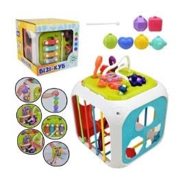 Бізікуб арт. PL-724-87 (36шт)"Сонячний зайчик"батар, кожна панель активна, звук, музика, р-р 14*14*14 см, короб.15*17*15 см