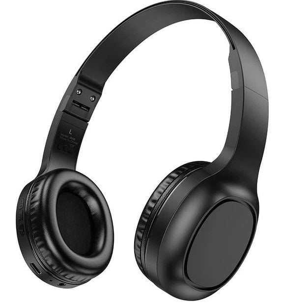 Навуш. блютуз лопухи Hoco W46, чорний