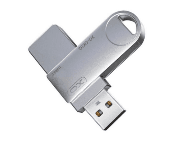 Флешка XO DK02, USB 3.0 / 128Gb сталевий