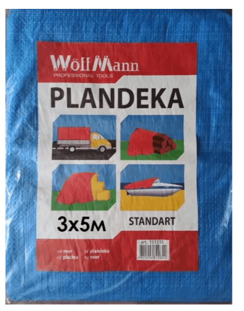 Тен"Синій 3х5 м45 GSM Ble color" ТМ WofMann PLANDEKA STANDART"
