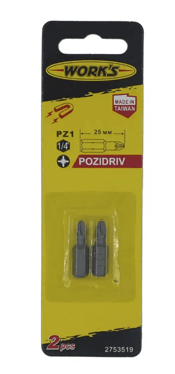 Набір біт PZ1*25  Works 2 шт