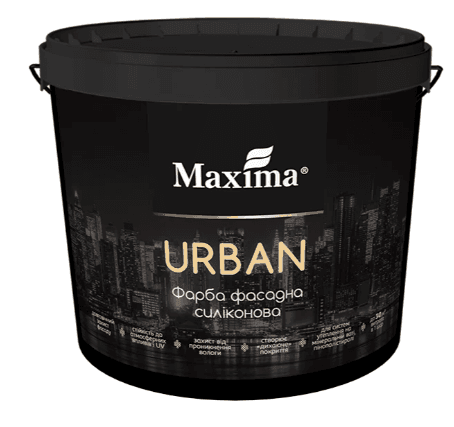 Фарба фасадна  силіконова"Urban",база ТR. TM" Maxima"3,6 кг