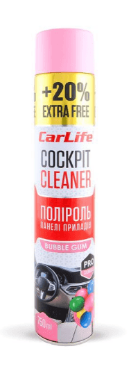 Поліроль панелі приладів CarLife Бабл гам.  Cockpit Cleaner 750 ml CF759
