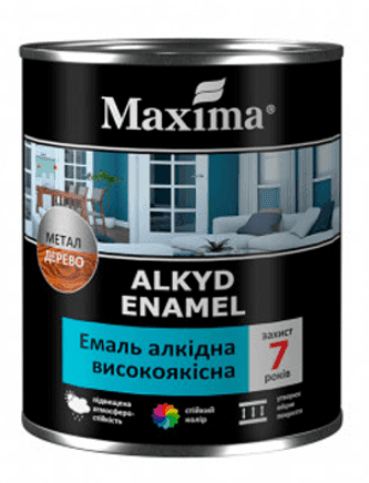 Емаль алкідна високоякісна Maxima шоколадна 2,3кг