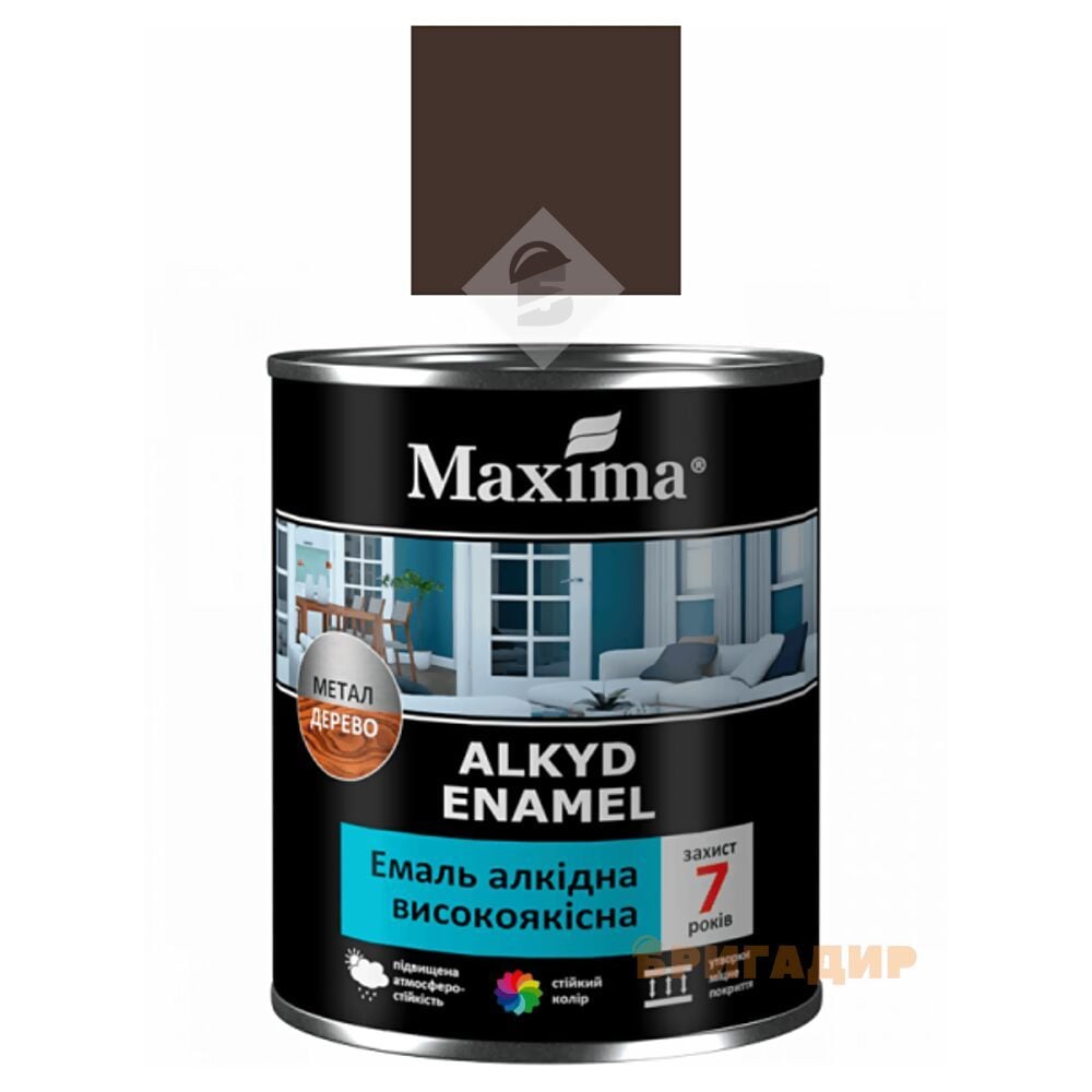 Емаль алкідна високоякісна Maxima шоколадна 2,3кг