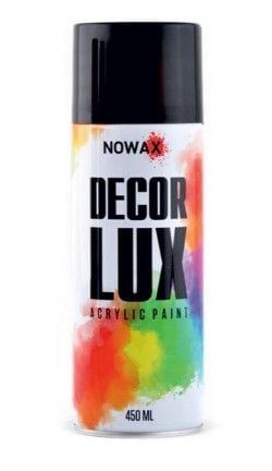 Фарба акрилова NOWAX spray  450 мл чорний металік 48059