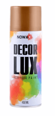Фарба акрилова NOWAX, spray 450ml. золотий металік 48058