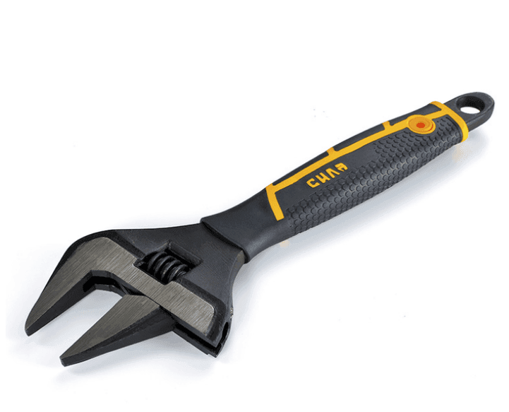 Ключ СИЛА розвідний прорезинений, з тонкими губками, 255мм