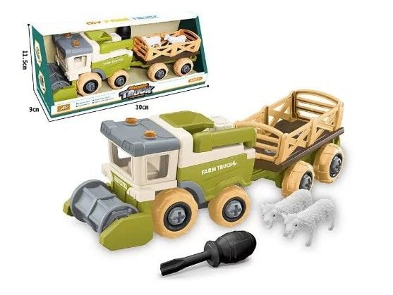 Ігровий набір арт. 8812 (72шт/2) комбайн,інструменти у короб.30*9*11,5см