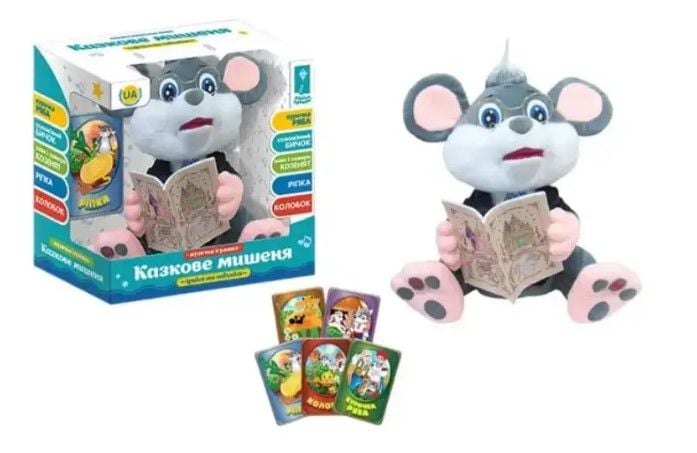 Тварина інтеракт. арт.  PL-7067B (16шт/2) Мишеня - казкар,5 казок на українській мові,короб. 30,5*17*3
