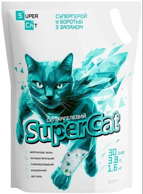 Силікагелевий наповнювач Super Cat для котячих туалетів, 2,2кг