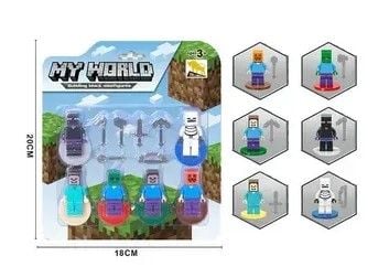 Фігурки мультгероїв арт. TL8311-1 (132шт/2) 6 фігурок,зброя на планшетці 20*18см