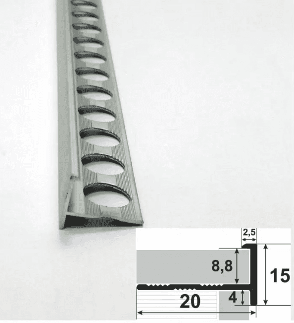 Профіль для плитки ХАП 10 С 2,7м для ПЛИТКИ( Р)