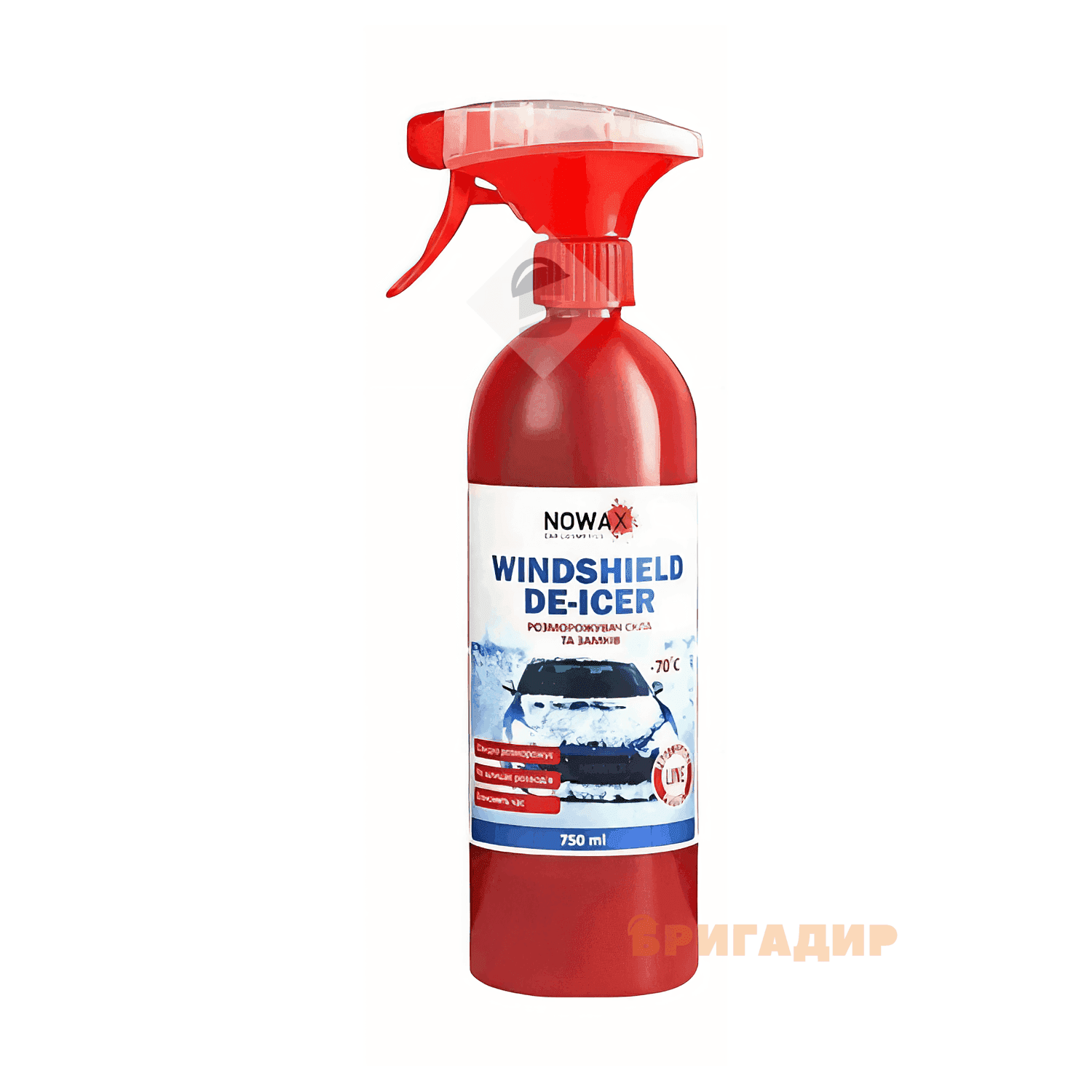 Розморожувач скла та замків Nowax Windshied De-Icer 750мл 75015