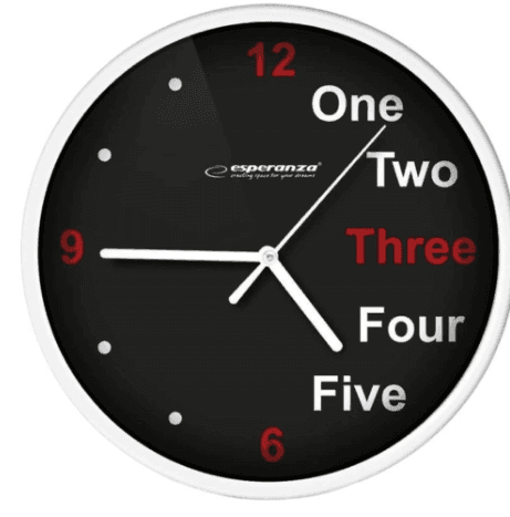 Годинник настінний Esperanza Prauge, коло, 20*3,4см, ,білий обід, чорний циферблат, тихий хід
