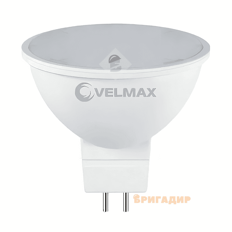 LED лампа VELMAX V-MR16, 6W, 12V, GU 5.3, 4100К, 540Lm, EMC 21-14-37