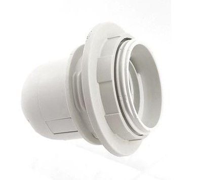 Патрон Е14 з юбкою пластиковий штопорне кільце