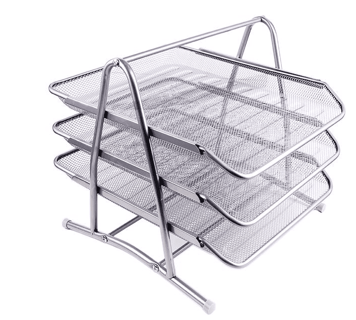 Лоток 3 відділення метал 1087-S горизонтальний срібло