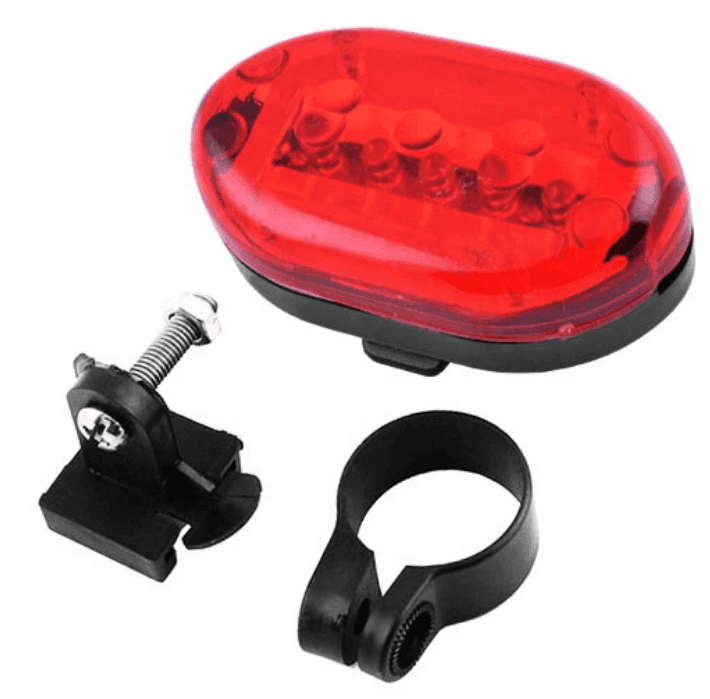 Велосипедний задній ліхтар мигалка на батарейках 198-5LED 2хААА